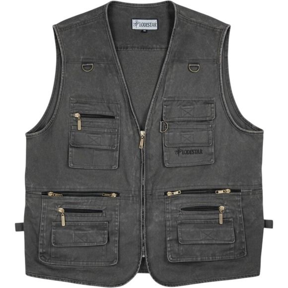 Lodestar Other - Lodestar Multi-Pocket Utility Fishing Photography Vest Mens 3XL Charcoal Gray